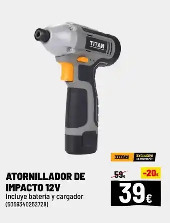Brico Depôt TITAN Atornillador de impacto 12v oferta