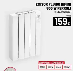 Brico Depôt Emisor fluido rimini 500 w ferroli oferta