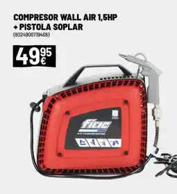 Brico Depôt Compresor wall air 1,5hp + pistola soplar oferta