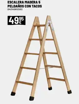 Brico Depôt Escalera madera 5 peldaños con tacos oferta