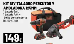 Brico Depôt BLACK+ K DECKER it 18v taladro percutor y amoladora 125mm oferta