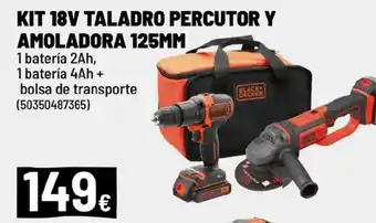 Brico Depôt BLACK+ K DECKER it 18v taladro percutor y amoladora 125mm oferta