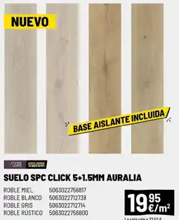 Brico Depôt Suelo spc click 5+1.5mm auralia oferta