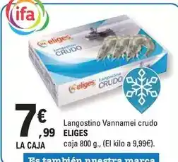 E.Leclerc Eliges - langostino vannamei crudo oferta