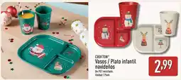 ALDI Crofton - vasos / plato infantil navidenos oferta