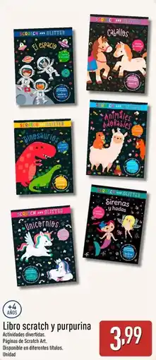 ALDI Libro scratch y purpurina oferta