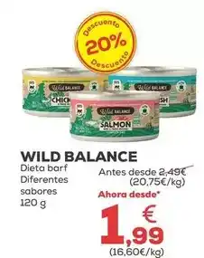 Kiwoko Wild balance - dieta barf diferentes sabores 120 g oferta