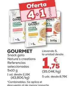 Kiwoko Gourmet - snack gato nature's creations referencias seleccionadas oferta