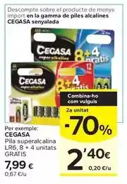Caprabo Cegasa - pila superalcalina lr6 oferta