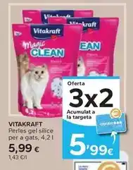 Caprabo Vitakraft - perles gel silice per a gats oferta