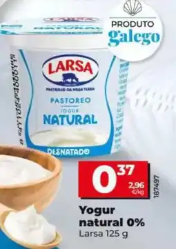 Dia Larsa - yogur natural 0% oferta