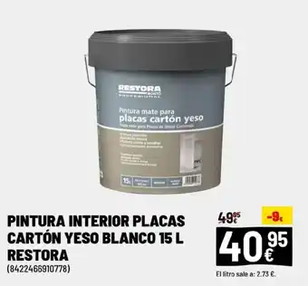Brico Depôt Pintura interior placas cartón yeso blanco restora oferta