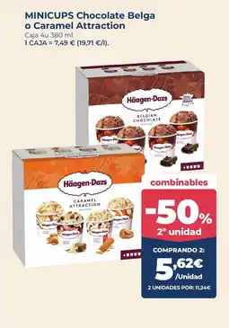La Sirena MINICUPS Chocolate Belga o Caramel Attraction Caja 4u oferta