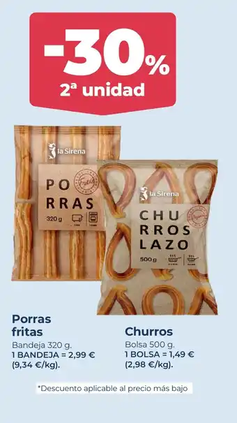 La Sirena Porras fritas oferta