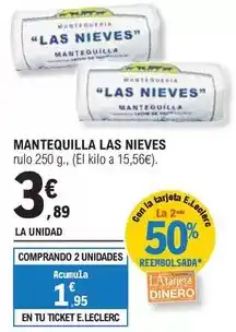 E.Leclerc Las nieves - mantequilla oferta