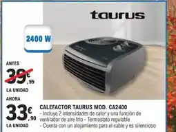 E.Leclerc Taurus - calefactor mod. ca2400 oferta