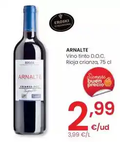 Eroski Arnalte - vino tinto d.o.c. rioja crianza oferta