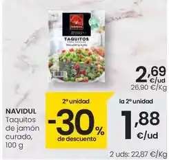 Eroski Navidul - taquitos de jamon curado oferta