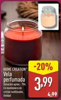 ALDI Home creation - vela perfumada oferta