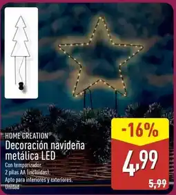 ALDI Home creation - decoracion navidena metalica led oferta