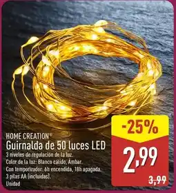 ALDI Home creation - guirnalda de 50 luces led oferta