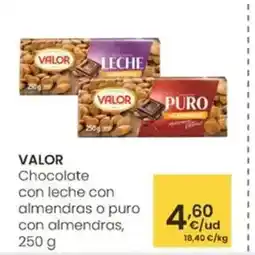 Eroski Valor - chocolate con leche con almendras oferta