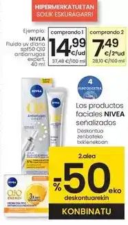 Eroski Nivea - fluido uv diario spf50 q10 antiarrugas expert oferta