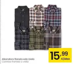 Eroski Camisa franela o viela oferta