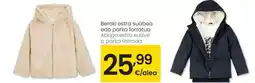 Eroski Abrigo extra suave o parka forrada oferta