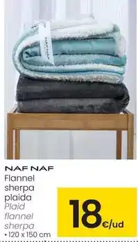 Eroski Naf naf - plaid flannel sherpa oferta