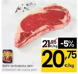 Eroski Entrecot de vaca skin oferta