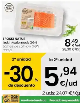 Eroski Eroski natur - lomos de salmon ggn oferta