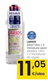 Eroski Larios - ginebra + 2 miniaturas de regalo oferta
