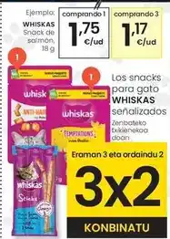 Eroski Whiskas - snack de salmon oferta