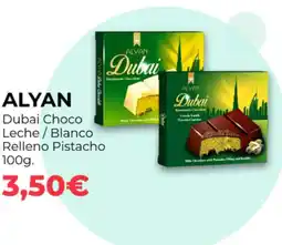 PrimaPrix ALYAN Dubai Choco Leche/Blanco Relleno Pistacho oferta