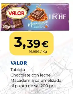 Sangüi VALOR Tableta Chocolate con leche Macadamia caramelizada al punto de sal oferta