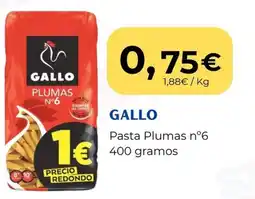 Sangüi GALLO Pasta Plumas n°6 oferta