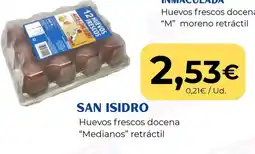 Sangüi SAN ISIDRO Huevos frescos docena "Medianos" retráctil oferta