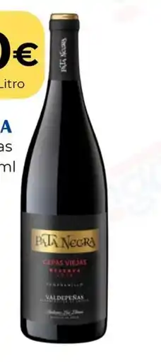 Sangüi PATA NEGRA Vino Tinto Valdepeñas Reserva Cepas Viejas oferta