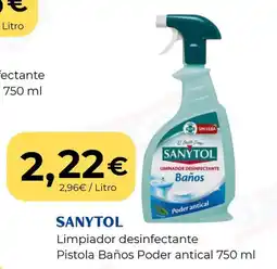 Sangüi SANYTOL Limpiador desinfectante Pistola Baños Poder antical oferta