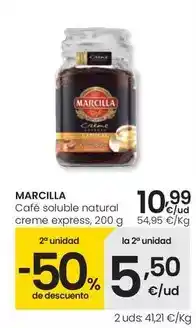 Eroski Marcilla - café soluble natural creme express oferta