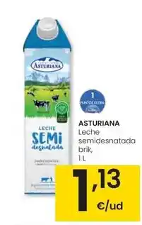 Eroski Central lechera asturiana - leche semidesnatada brik oferta