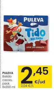 Eroski Puleva - batido cacao oferta
