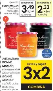 Eroski Bonne maman - confitura melocotón intense oferta