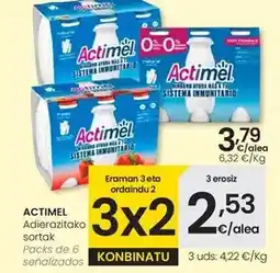 Eroski Actimel - packs de 6 oferta