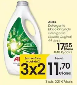 Eroski Ariel - detergente líquido original oferta