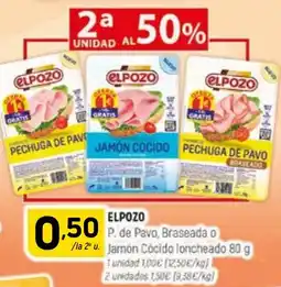 Coviran ELPOZO P. de Pavo, Braseada o Jamón Cócido loncheado oferta