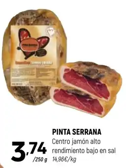Coviran PINTA SERRANA Centro jamón alto rendimiento bajo en sal oferta