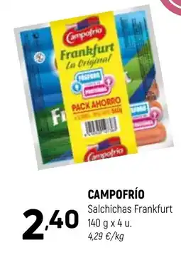 Coviran CAMPOFRÍO Salchichas Frankfurt oferta
