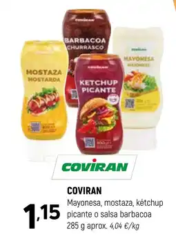 Coviran COVIRAN Mayonesa, mostaza, kétchup picante o salsa barbacoa oferta